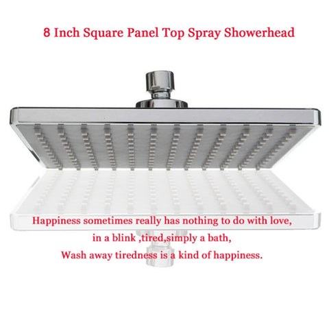 Bathroom 8 inch Square Electroplating Top Shower Head, 8 inch