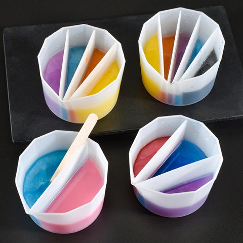 2 PCS DIY Crystal Epoxy Color Separation Cup Silicone Toning Cup, Style:, 2 PCS 2 Grid, 2 PCS 3 Grid, 2 PCS 4 Grid, 2 PCS 5 Grid
