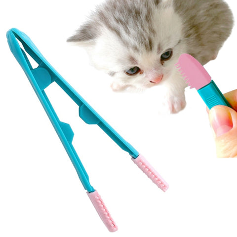 Cat Eye Brush Pet Eye Cleaner Cat Hair Knot Brush, Blue Pink, All Blue