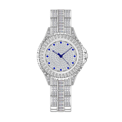 BS Bee Sister FA1686 Diamond Inlaid Ladies Watch Jewelry Chain Watch, Silver, Silver Golden, Gold