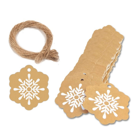 100pcs / Pack Christmas Kraft Paper Tag Gift Wrap Card Set, L-27, L-28, L-29, L-30, L-31, L-32, L-33, L-34