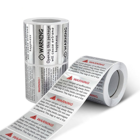 Warning That Opening This Package Will Bring Great Happiness Sealing Sticker, 40x60mm