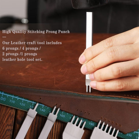 Handmade Leather DIY Tool Set Sewing Craft Tool Set, 29 In 1, 48 In 1