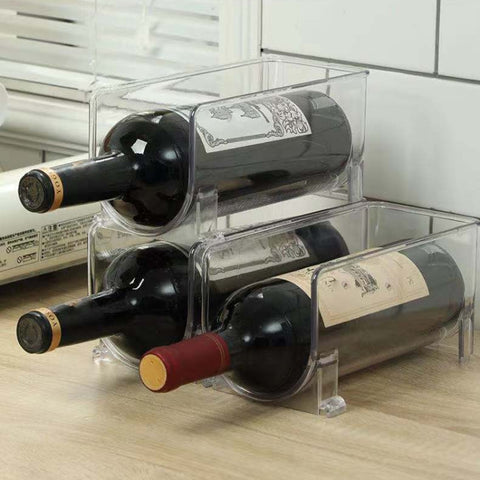 PET Layered Red Wine Stand Refrigerator Beer Beverages Storage Box, TX506