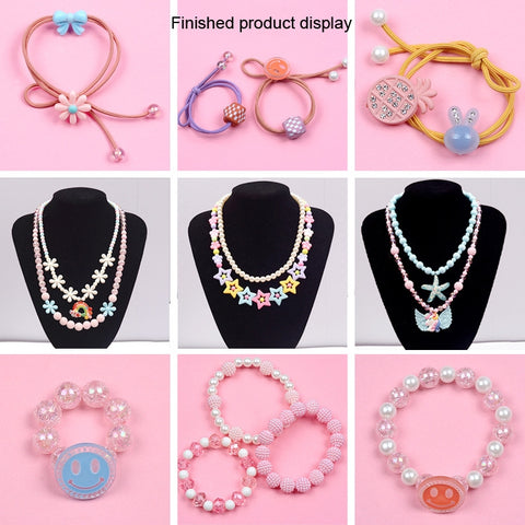 24 Grid Acrylic Beaded Kids DIY Necklace Bracelet Toys