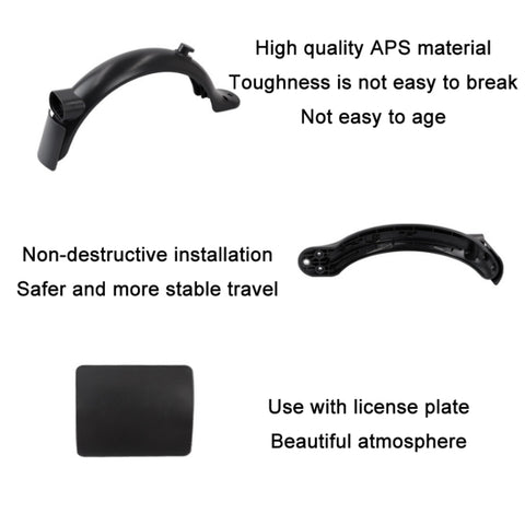 Electric Scooter Fender/Tail Light For Xiaomi Mijia Pro2, Fender+Tail Light
