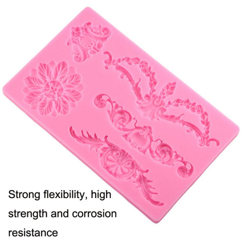 Cake Border Floral Fondant Silicone Mold, CF394