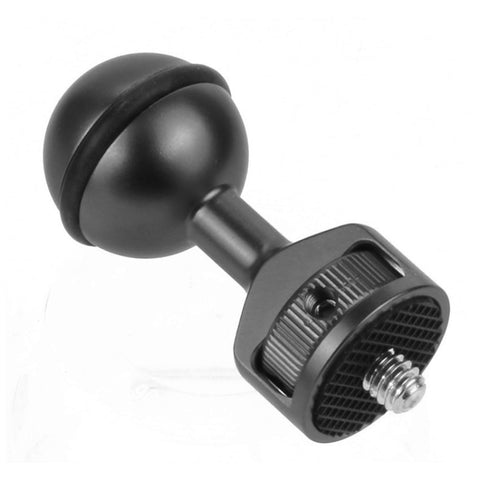 2.5cm Ball Head Clip for Action Camera Underwater Video Camera Light Diving Joint, Red, Black, Titanium