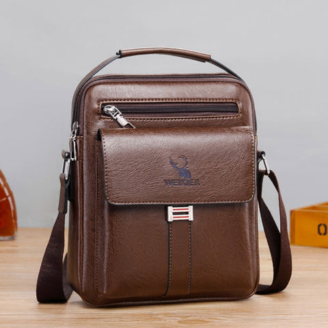 WEIXIER D245 Men Business Bag Large Capacity Shoulder Backpack, D245 Dark Brown, D245 Black, D245 Light Brown