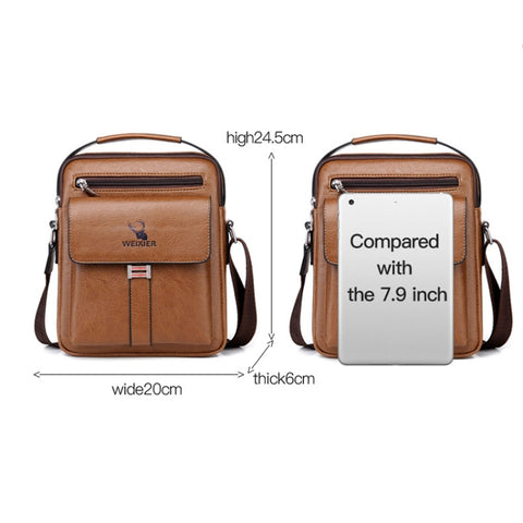 WEIXIER D245 Men Business Bag Large Capacity Shoulder Backpack, D245 Dark Brown, D245 Black, D245 Light Brown