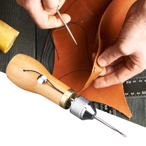 Handmade DIY Leather Stitching Tool Leather Carving Tool Device, Sewing Device