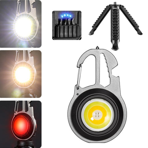 E-SMARTER W5137 Mini Wrench Glare Portable Flashlight, Specification:, Black+Screws, Tarnish+Screws, Black+Screws+Tripod, Tarnish+Screws+Tripod