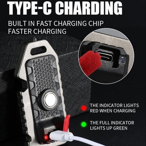 E-SMARTER W5136 Mini Keychain Strong Light Portable Flashlight, W5136 Black, W5136 Tarnish