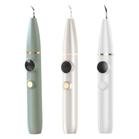 Tartar and Calculus Remover Oral Cleaning Ultrasonic Scaler Electric Visual Scaler, Champagne, White, Green
