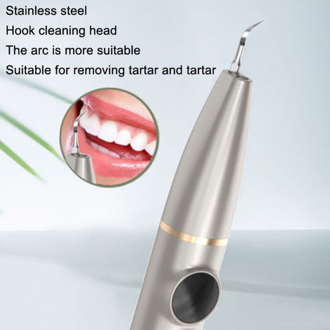 Tartar and Calculus Remover Oral Cleaning Ultrasonic Scaler Electric Visual Scaler, Champagne, White, Green