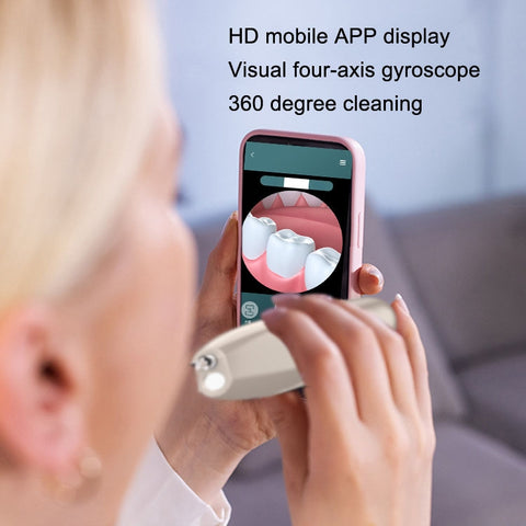 Tartar and Calculus Remover Oral Cleaning Ultrasonic Scaler Electric Visual Scaler, Champagne, White, Green