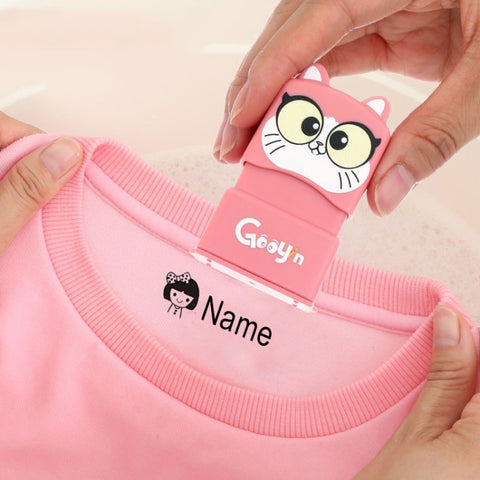 Clothing Seal For Children Kindergarten Student Name Photosensitive Seal, Green, Pink