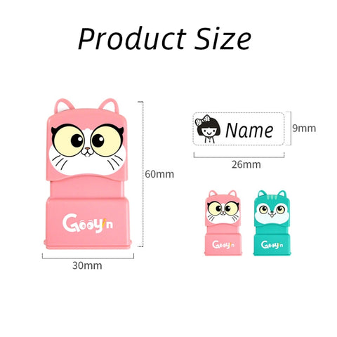 Clothing Seal For Children Kindergarten Student Name Photosensitive Seal, Green, Pink