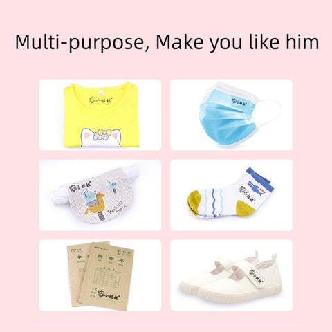 Clothing Seal For Children Kindergarten Student Name Photosensitive Seal, Green, Pink