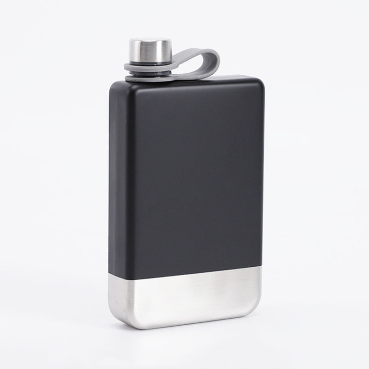 9oz Portable 304 Stainless Steel Flagon Whiskey Vodka Wine Pot Hip Flask, Matte Black, Military Green, Blue, Red