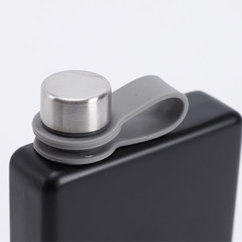 9oz Portable 304 Stainless Steel Flagon Whiskey Vodka Wine Pot Hip Flask, Matte Black, Military Green, Blue, Red