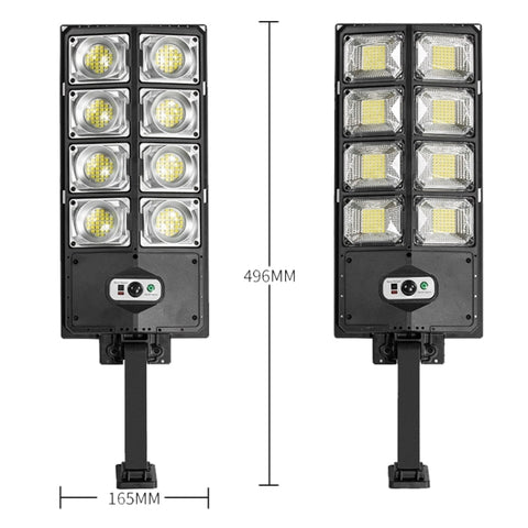 E-SMARTER LED Strong Light Dual Row Road Light Solar Garden Sensor Light, Style:, W789A-4, W789B-4