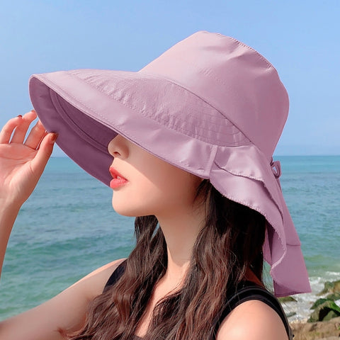 8062 Women Summer Neck Protection Sunscreen Hat Large Brim Fisherman Hat, 8062 Pink, 8062 Navy, 8062 Beige, 8062 Dark Gray, 8062 Army Green, 8062 Light Gray, 8062 Blue, 8062 Purple, 8062 Khaki, 8062 Black