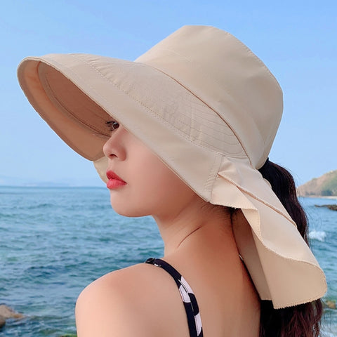 8062 Women Summer Neck Protection Sunscreen Hat Large Brim Fisherman Hat, 8062 Pink, 8062 Navy, 8062 Beige, 8062 Dark Gray, 8062 Army Green, 8062 Light Gray, 8062 Blue, 8062 Purple, 8062 Khaki, 8062 Black