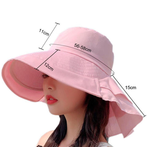 8062 Women Summer Neck Protection Sunscreen Hat Large Brim Fisherman Hat, 8062 Pink, 8062 Navy, 8062 Beige, 8062 Dark Gray, 8062 Army Green, 8062 Light Gray, 8062 Blue, 8062 Purple, 8062 Khaki, 8062 Black
