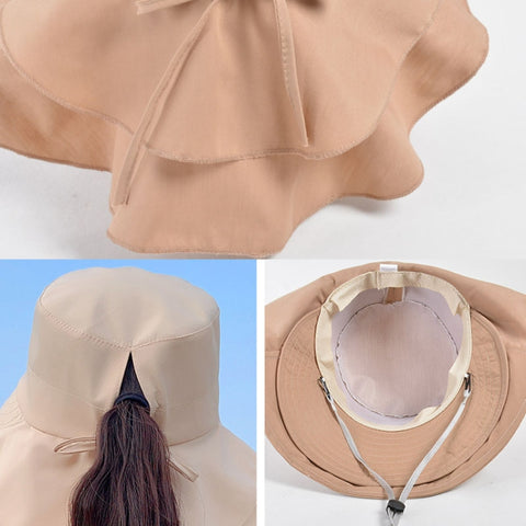 8062 Women Summer Neck Protection Sunscreen Hat Large Brim Fisherman Hat, 8062 Pink, 8062 Navy, 8062 Beige, 8062 Dark Gray, 8062 Army Green, 8062 Light Gray, 8062 Blue, 8062 Purple, 8062 Khaki, 8062 Black