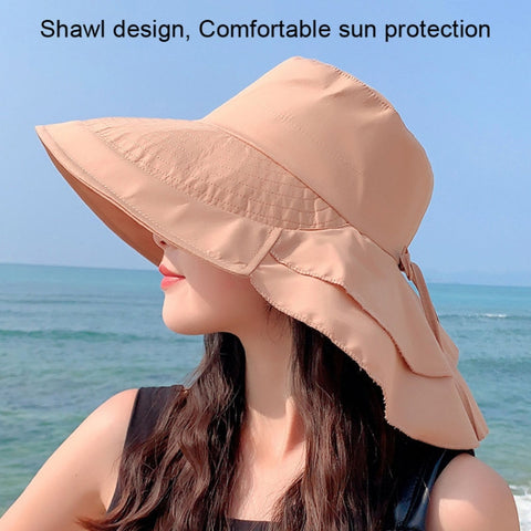 8062 Women Summer Neck Protection Sunscreen Hat Large Brim Fisherman Hat, 8062 Pink, 8062 Navy, 8062 Beige, 8062 Dark Gray, 8062 Army Green, 8062 Light Gray, 8062 Blue, 8062 Purple, 8062 Khaki, 8062 Black