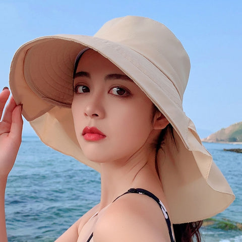 8062 Women Summer Neck Protection Sunscreen Hat Large Brim Fisherman Hat, 8062 Pink, 8062 Navy, 8062 Beige, 8062 Dark Gray, 8062 Army Green, 8062 Light Gray, 8062 Blue, 8062 Purple, 8062 Khaki, 8062 Black