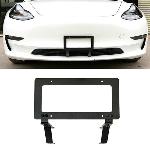 Punch-free Front License Plate Holder American License Plate Bracket, For Tesla Model 3, For Tesla Model Y
