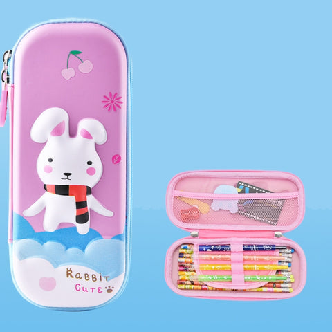 Uime EVA 3D Multi-compartment Pencil Case Stationery Box Children School Supplies, Astronaut, Rocket, Purple Pony, Rabbit, Elf Unicorn, Green Dinosaur, Red Dinosaur, Rainbow Unicorn, Big Head Unicorn, Kitten, Little Fox, Mermaid, Blue Whale, Blue Dinos...