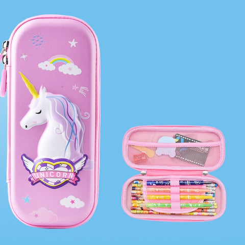 Uime EVA 3D Multi-compartment Pencil Case Stationery Box Children School Supplies, Astronaut, Rocket, Purple Pony, Rabbit, Elf Unicorn, Green Dinosaur, Red Dinosaur, Rainbow Unicorn, Big Head Unicorn, Kitten, Little Fox, Mermaid, Blue Whale, Blue Dinos...