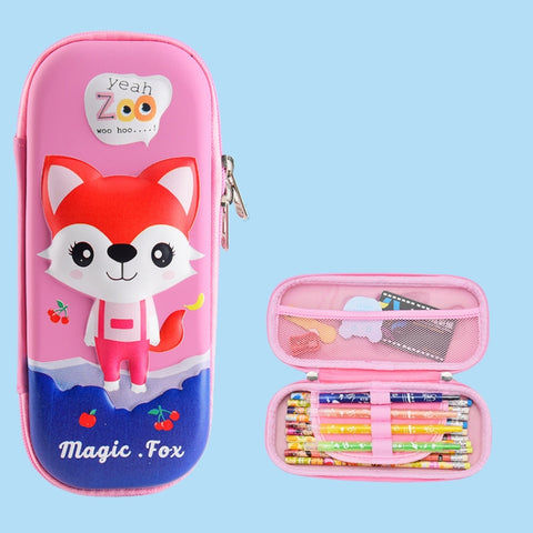 Uime EVA 3D Multi-compartment Pencil Case Stationery Box Children School Supplies, Astronaut, Rocket, Purple Pony, Rabbit, Elf Unicorn, Green Dinosaur, Red Dinosaur, Rainbow Unicorn, Big Head Unicorn, Kitten, Little Fox, Mermaid, Blue Whale, Blue Dinos...