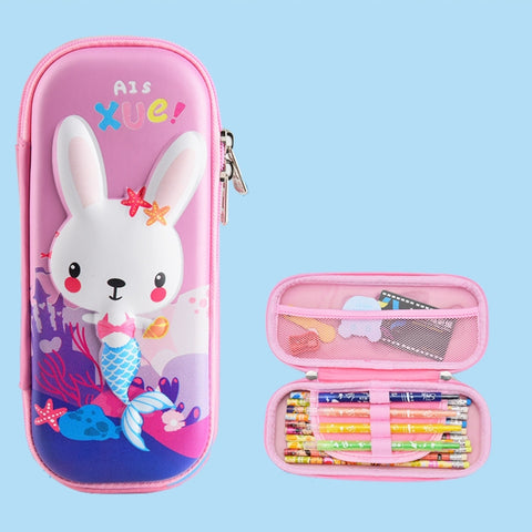 Uime EVA 3D Multi-compartment Pencil Case Stationery Box Children School Supplies, Astronaut, Rocket, Purple Pony, Rabbit, Elf Unicorn, Green Dinosaur, Red Dinosaur, Rainbow Unicorn, Big Head Unicorn, Kitten, Little Fox, Mermaid, Blue Whale, Blue Dinos...
