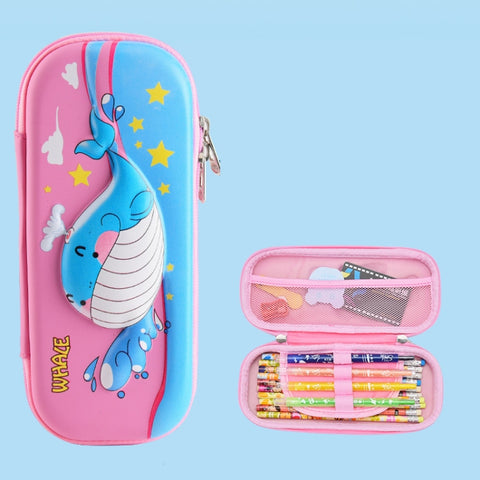 Uime EVA 3D Multi-compartment Pencil Case Stationery Box Children School Supplies, Astronaut, Rocket, Purple Pony, Rabbit, Elf Unicorn, Green Dinosaur, Red Dinosaur, Rainbow Unicorn, Big Head Unicorn, Kitten, Little Fox, Mermaid, Blue Whale, Blue Dinos...