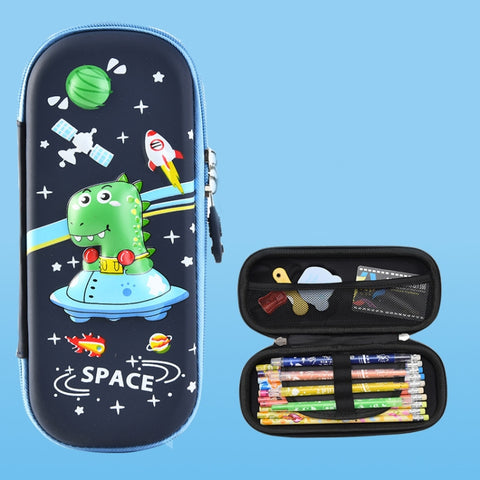 Uime EVA 3D Multi-compartment Pencil Case Stationery Box Children School Supplies, Astronaut, Rocket, Purple Pony, Rabbit, Elf Unicorn, Green Dinosaur, Red Dinosaur, Rainbow Unicorn, Big Head Unicorn, Kitten, Little Fox, Mermaid, Blue Whale, Blue Dinos...