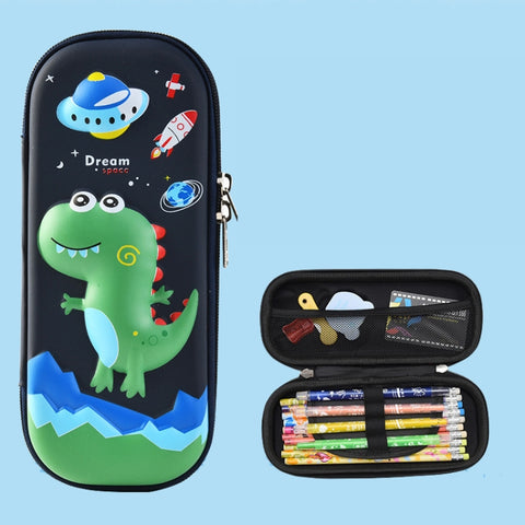 Uime EVA 3D Multi-compartment Pencil Case Stationery Box Children School Supplies, Astronaut, Rocket, Purple Pony, Rabbit, Elf Unicorn, Green Dinosaur, Red Dinosaur, Rainbow Unicorn, Big Head Unicorn, Kitten, Little Fox, Mermaid, Blue Whale, Blue Dinos...