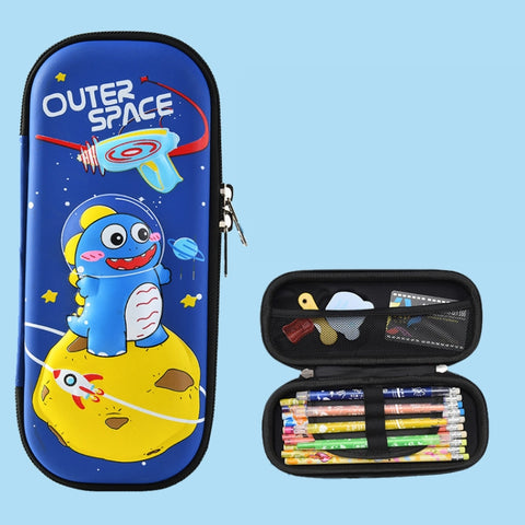 Uime EVA 3D Multi-compartment Pencil Case Stationery Box Children School Supplies, Astronaut, Rocket, Purple Pony, Rabbit, Elf Unicorn, Green Dinosaur, Red Dinosaur, Rainbow Unicorn, Big Head Unicorn, Kitten, Little Fox, Mermaid, Blue Whale, Blue Dinos...