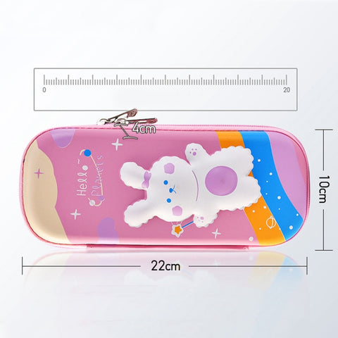 Uime EVA 3D Multi-compartment Pencil Case Stationery Box Children School Supplies, Astronaut, Rocket, Purple Pony, Rabbit, Elf Unicorn, Green Dinosaur, Red Dinosaur, Rainbow Unicorn, Big Head Unicorn, Kitten, Little Fox, Mermaid, Blue Whale, Blue Dinos...