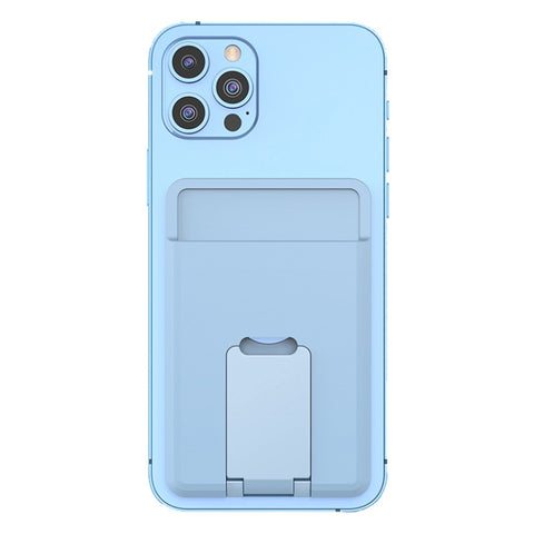 CY133H Silicone Magnetic Phone Holder with Card Holder Function, Magnetic(Black), Magnetic(Dark Blue), Magnetic(Light Blue), Magnetic(Green)