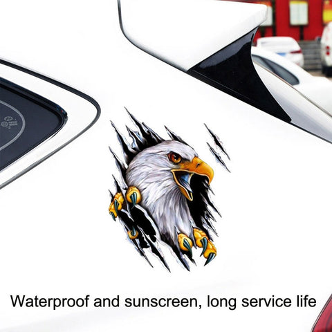 5PCS Tear Eagle 3D Car Sticker Scratch Covering Body Pull Flower Sticker, Style:, Right (18x 24cm), Left (18x 24cm), Right (28.5x38cm), Left (28.5x38cm)