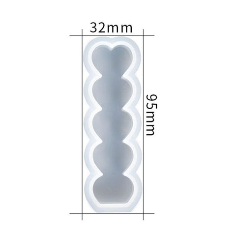 D2111-1 DIY Drop Mold Heart Candle Silicone Mold, D2111-1