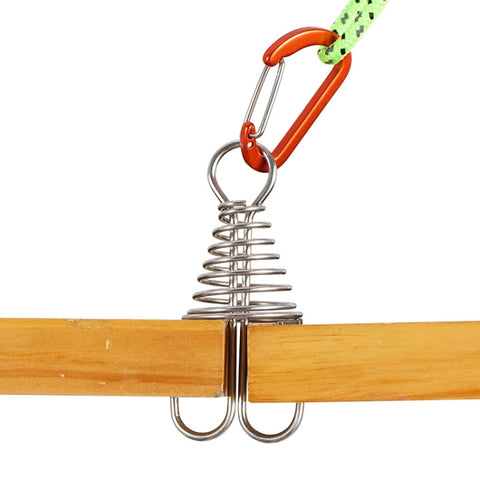 Outdoor Barracks Octopus Buckle Camping Deck Nail Stainless Steel Fixed Tent Rope Buckle, Octopus Buckle