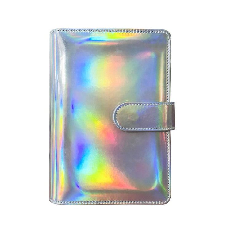 Laser Macaron Loose-leaf Notebook A6 Notepad Shell Without Inner Pages, Silver, Pink, Rose Gold, Dark Night Black, Bright Yellow, Rose Red, Sky Blue, Charming Purple