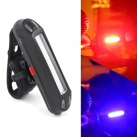 LED Rechargeable Bicycle Warning Strip Tail Light, OPP Red Light, OPP White Light, OPP Red&White Light, OPP Red&Blue Light