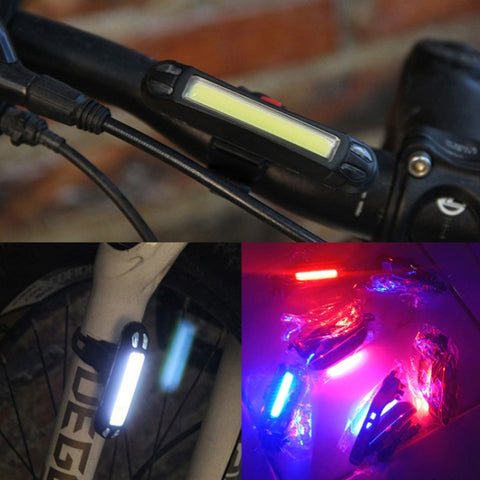 LED Rechargeable Bicycle Warning Strip Tail Light, OPP Red Light, OPP White Light, OPP Red&White Light, OPP Red&Blue Light