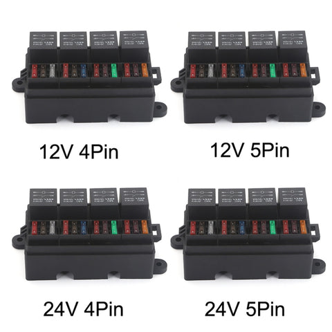 Relay Car RV Radiography Sound Modified Electromagnetic Insurance Box, TF008-10 12V 4Pin, TF008-10 12V 5Pin, TF008-10 24V 4Pin, TF008-10 24V 5Pin